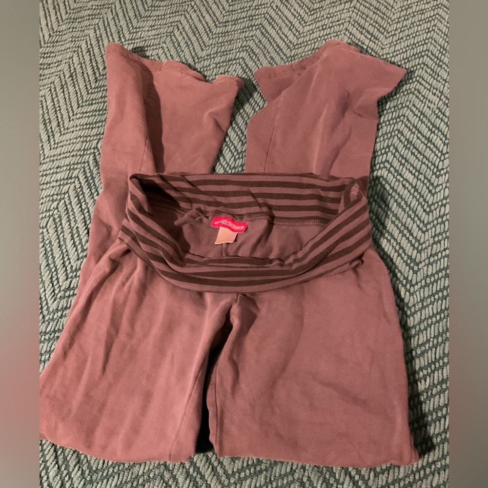 Ardene light grey/dark grey striped fold over Leggings